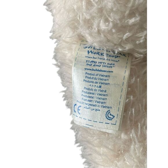 Build A Bear Kids White Brown Spot Fuzzy Puppy Dog Stuffed Animal Plush OS - Picture 5 of 7